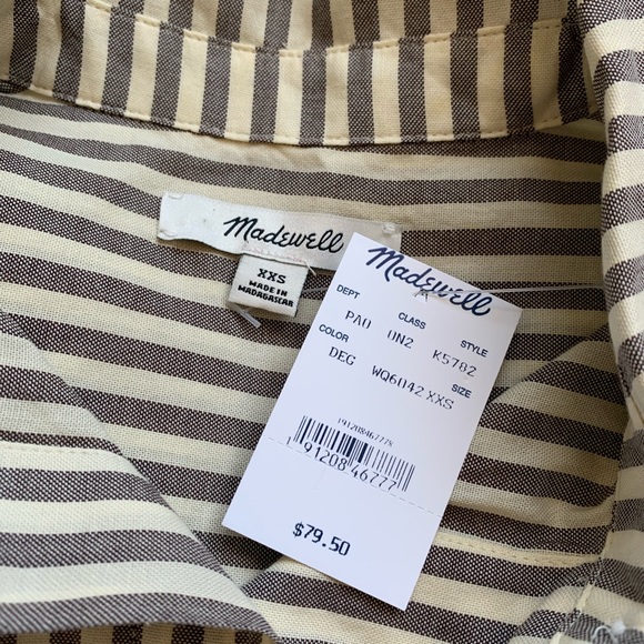 SOLD Madewell Striped Tie Front Shirt - Picture 6 of 6